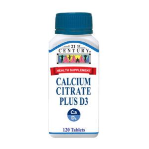 21st Century Calcium Citrate Plus D3 Tablet 120 tabs (bottle) - 120-tabs