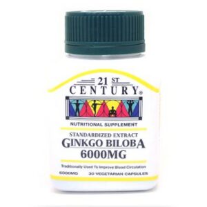 21st Century Ginkgo Biloba 6000mg Capsule - 30s