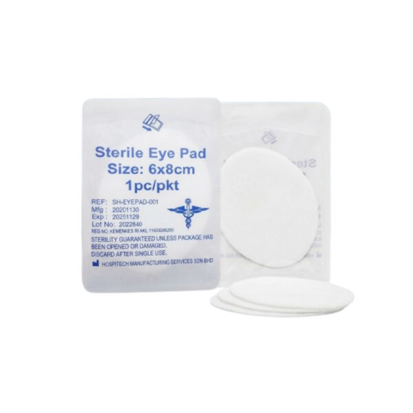 Hospitech Sterile Non Adhesive Eye Pad – (6x8cm)