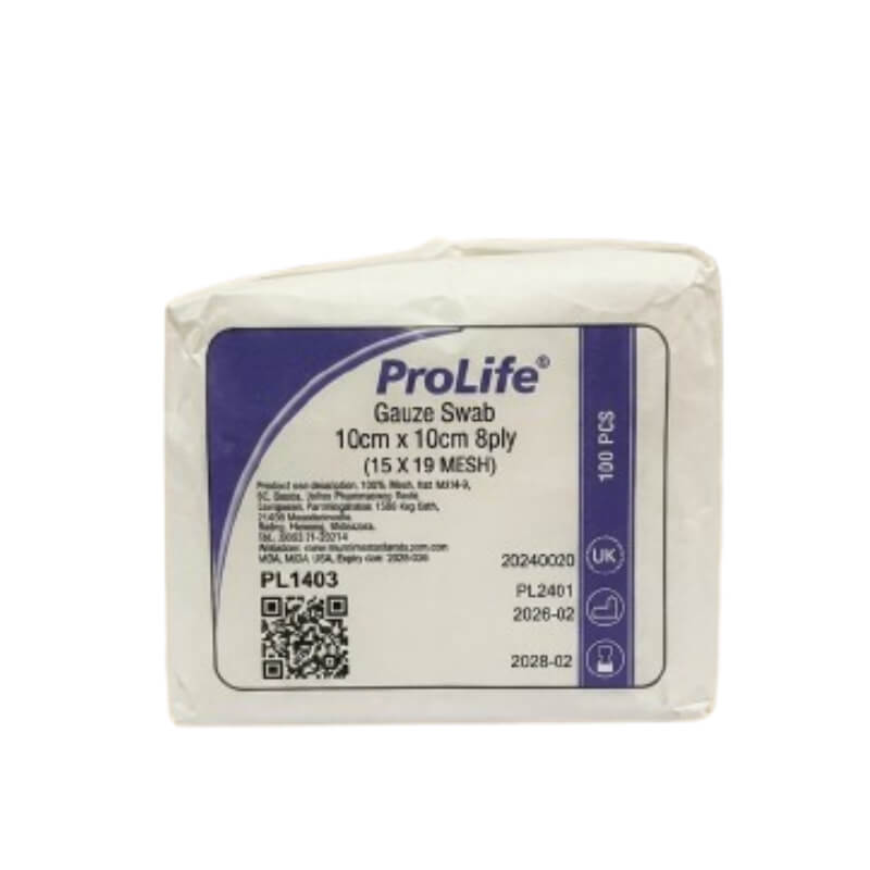 Prolife Gauze Swabs 8Ply 10cmx10cm