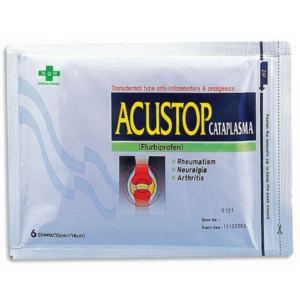 Acustop 40mg Plaster ketoprofen transdermal patch for localised muscle and joint pain | DoctorOnCall Malaysia