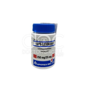 Apo-Levocarb 250/25mg Tablet | levodopa carbidopa | Parkinson's disease combination tablet | DoctorOnCall Malaysia