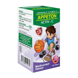 Appeton Activ - C 100mg Chewable Tablet 60s - blackcurrant
