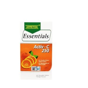 Appeton Essentials Activ-C Vitamin C 250mg Chewable Tablet 60s - blackcurrant