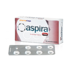 Aspira 5mg Chewable Tablet aspirin for antiplatelet therapy and cardiovascular event prevention | DoctorOnCall Malaysia