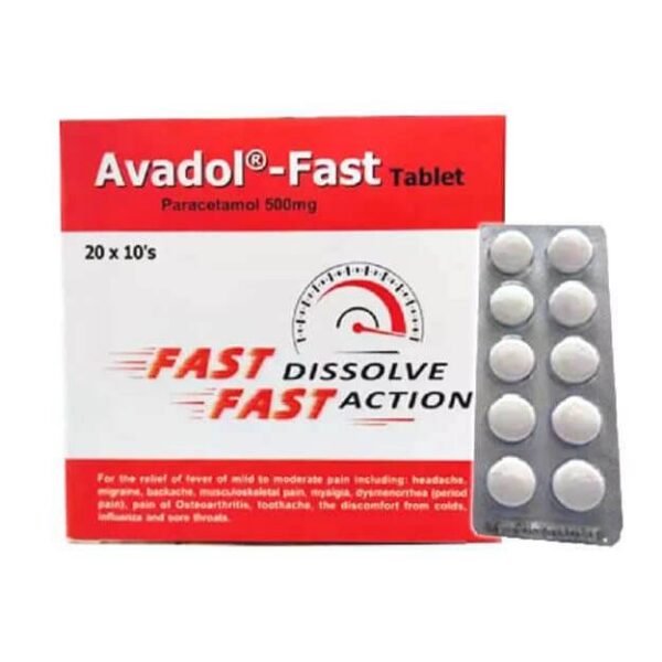 Avadol Fast 500mg Tablet