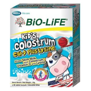 Bio-Life Kid's Colostrum Calcium D Plus Lysine 600mg Chewable Tablet 30s - 30s