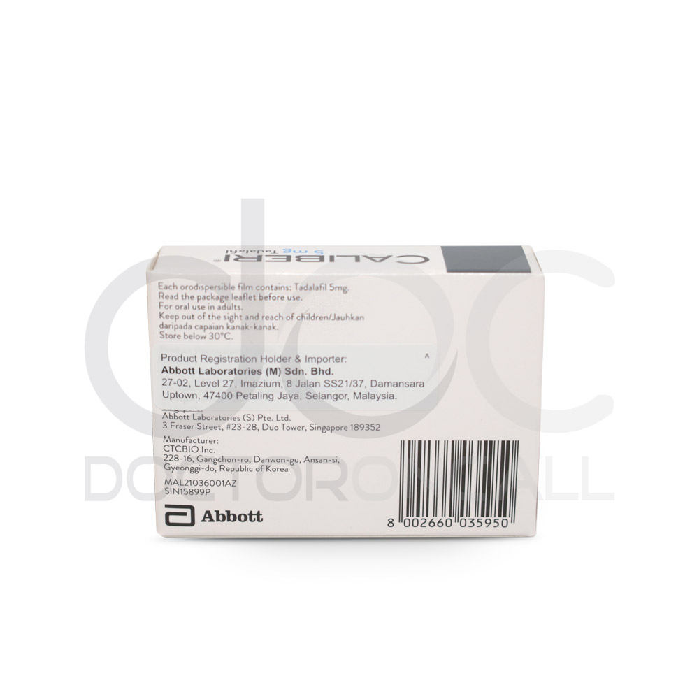 Caliberi 5mg Tadalafil Orodispersible Films