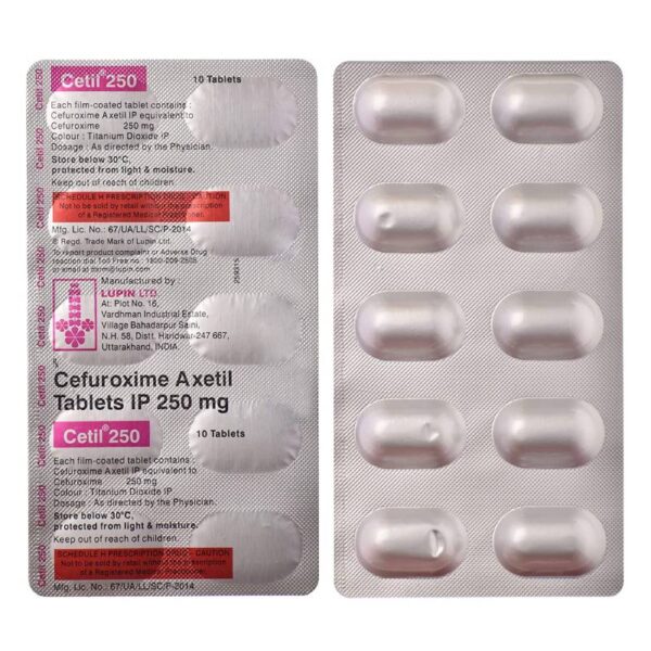 Cetil 250mg Cefuroxime Axetil Tablet - Antibiotic Infection Treatment Malaysia