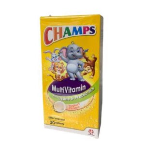 Champs Multivitamin Lysine + Prebiotics Effervescent Tablet (Yogurt) 30s - 30s