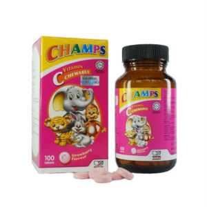 Champs Vitamin C 100mg Chewable Tablets 100s - blackcurrant