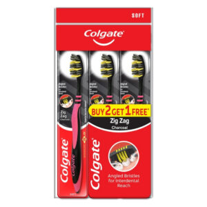 Colgate Zig Zag Charcoal (Soft) Toothbrush - 3s