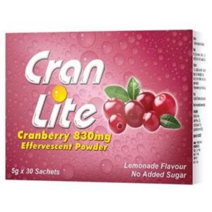 Cran Lite Cranberry Effervescent Powder - 30s
