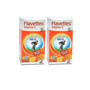 Flavettes Vitamin C 500mg Sugar Free Chewable Tablet (Orange) - 50s