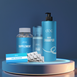 Four-Step Solution: Defend, Cleanse, Nourish, Restore (Finasteride + Hair Growth Serum + Supplement + Shampoo) - 1s