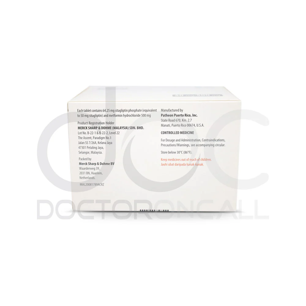 Janumet 50/500mg Tablet