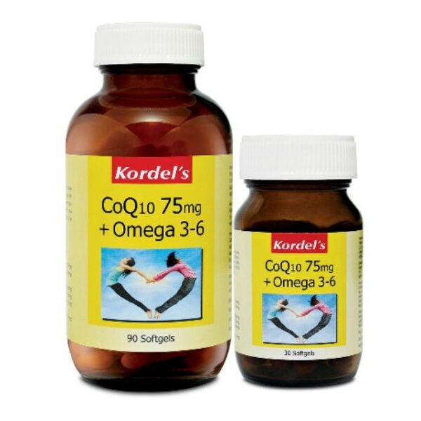 Kordel’s CoQ10 75mg + Omega 3-6 Capsule