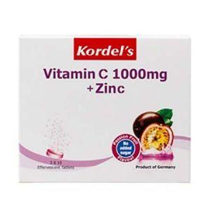 Kordel's Vitamin C 1000mg + Zinc Effervescent Tablet - passion-fruit
