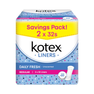 Kotex Fresh Panty Liners Unscented - 32s x2