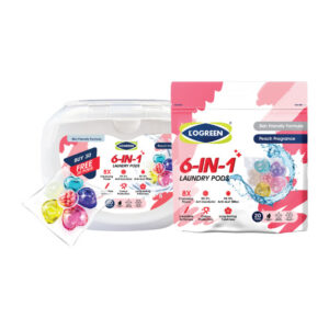 Logreen Laundry Pods 6 In 1 Peach - 50s