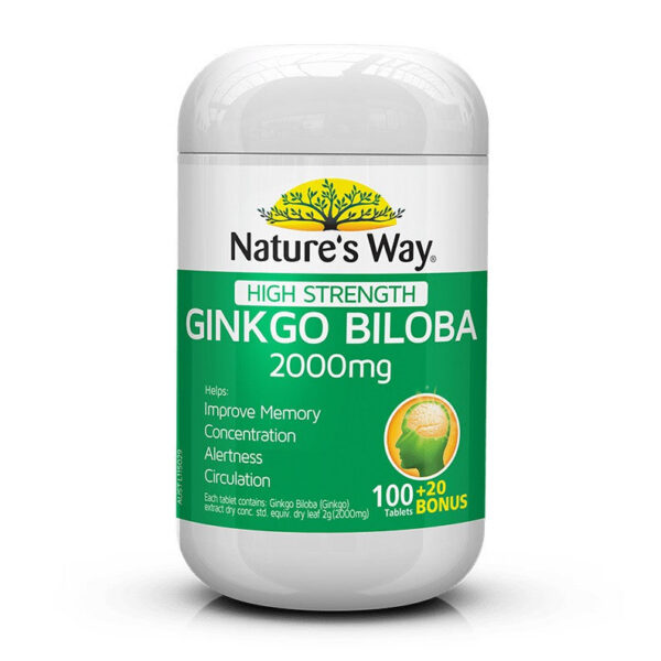 Nature’s Way Ginkgo Biloba 2000mg Tablet