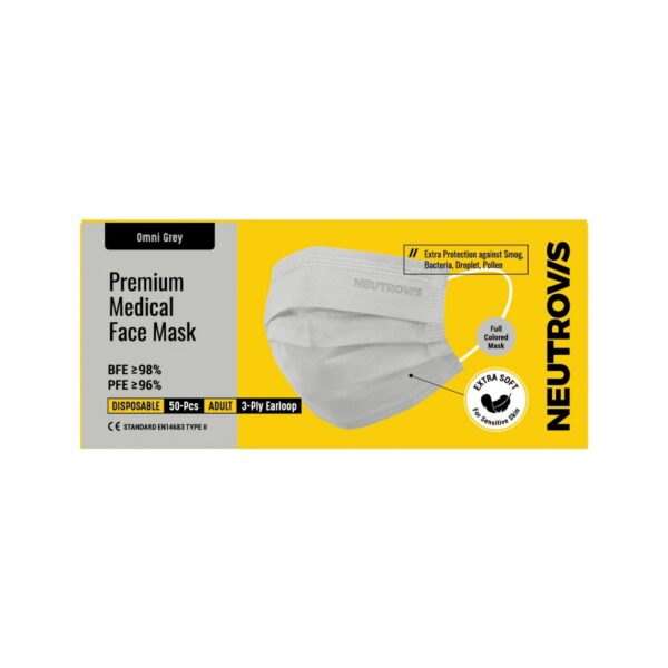 Neutrovis 3Ply Premium Medical Face Mask Adult Ultrasoft 50s
