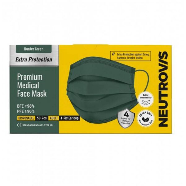 Neutrovis Premium 4Ply Face Mask (Hunter Green)