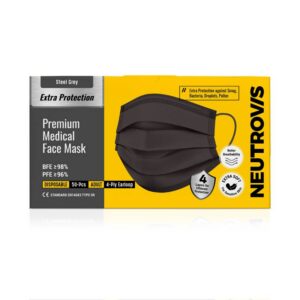 Neutrovis Premium 4Ply Face Mask (Steel Grey) - 50s