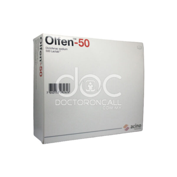 Olfen-50 Tablet | diclofenac | arthritis pain inflammation tablet | DoctorOnCall Malaysia