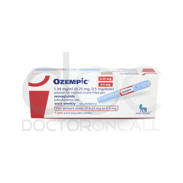Ozempic 1.34mg/ml 0.25mg 0.5mg dose Pre-filled Pen semaglutide starter pen for type 2 diabetes | DoctorOnCall Malaysia