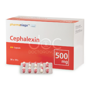 Pharmaniaga Cephalexin 500mg Capsule antibiotic for skin, respiratory and urinary infections | DoctorOnCall Malaysia