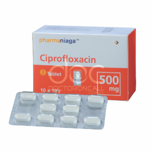 Pharmaniaga Ciprofloxacin 500mg Tablet broad-spectrum antibiotic for UTI and bacterial infections | DoctorOnCall Malaysia