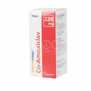 Pharmaniaga Co-Amoxiclav 228mg/5ml Suspension amoxicillin clavulanate antibiotic for children | DoctorOnCall Malaysia