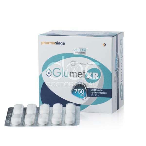 Pharmaniaga Glumet XR 750mg Extended Release Tablet metformin for type 2 diabetes | DoctorOnCall Malaysia