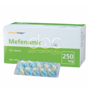 Pharmaniaga Mefenamic Acid 250mg Capsule for mild to moderate pain and menstrual cramps | DoctorOnCall Malaysia