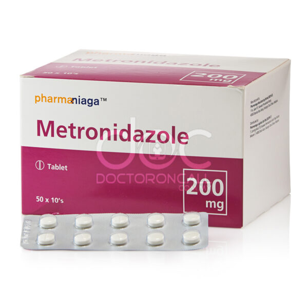 Pharmaniaga Metronidazole 200mg Tablet antibiotic for anaerobic bacterial and parasitic infections | DoctorOnCall Malaysia