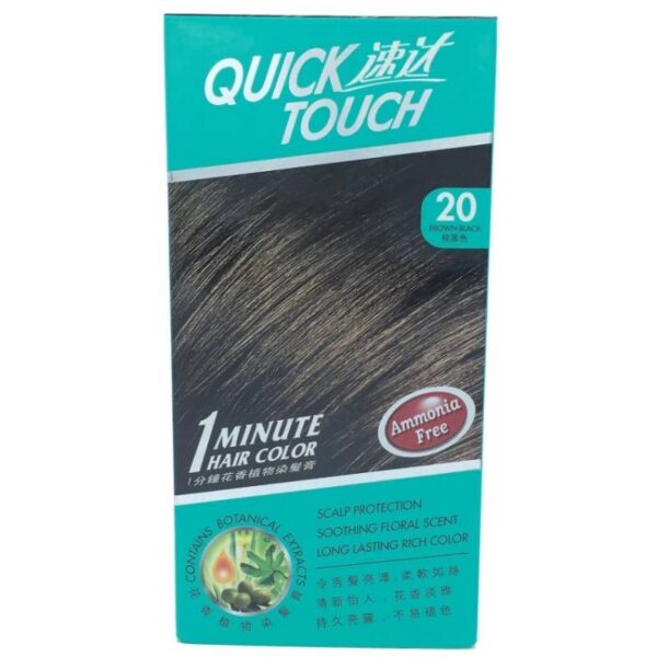 Quick Touch Hair Color – Brown Black (20)