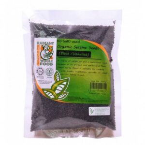 Radiant Sesame Seeds (Black Organic Unhulled) - 200g