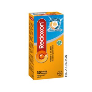 Redoxon Triple Action Vitamin C+Zinc Effervescent Tablet (Orange) - 30s