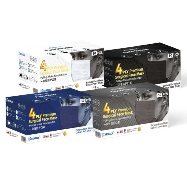 Respack Disposable Face Mask 4 Ply 50s