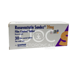 Sandoz Rosuvastatin 20mg Tablet - 30s x3