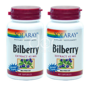 Solaray Bilberry Extract Capsule - 75s x2