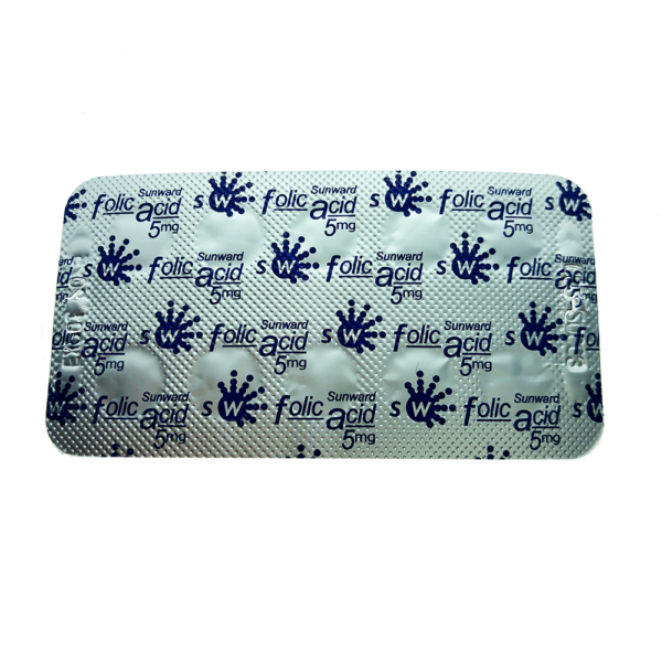 Sunward Folic Acid 5mg Tablet