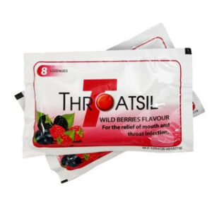 Throatsil Wild Berries Lozenges | menthol benzocaine | sore throat pain relief lozenge | DoctorOnCall Malaysia