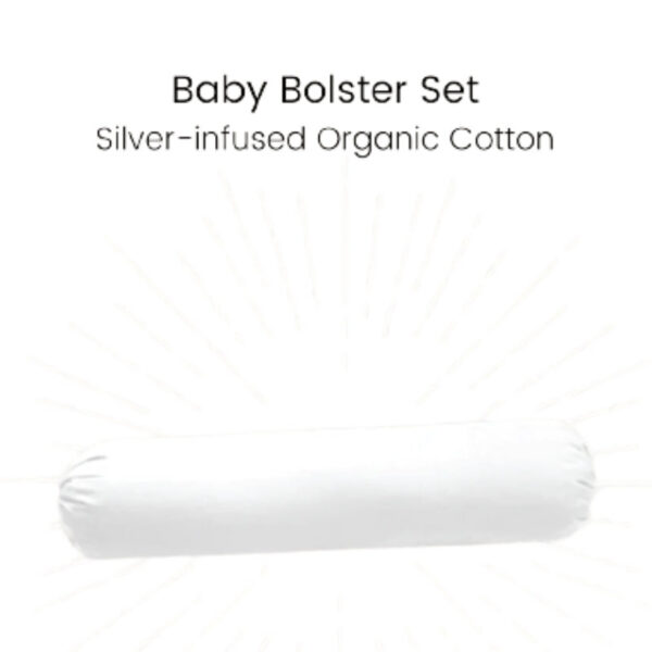 Tuya Silver Ion Infused Organic Cotton Baby Bolster Set (61cmx22cm)
