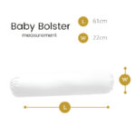 Tuya Silver Ion Infused Organic Cotton Baby Bolster Set (61cmx22cm)