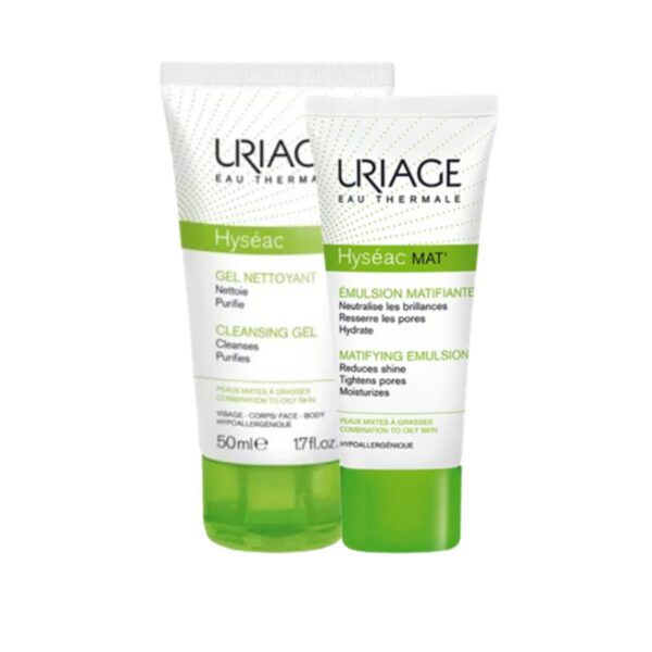 Uriage Hyseac MAT’ (Matifying Emulsion) + Hyseac Cleansing Gel