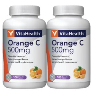 VitaHealth Orange C 500mg Chewable Tablet - 100s