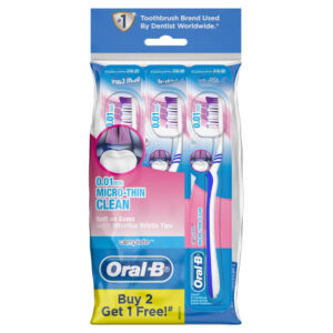 Oral B Complete Micro-Thin Clean Extra Soft Tooth Brush - 3s (Buy 2 Free 1)